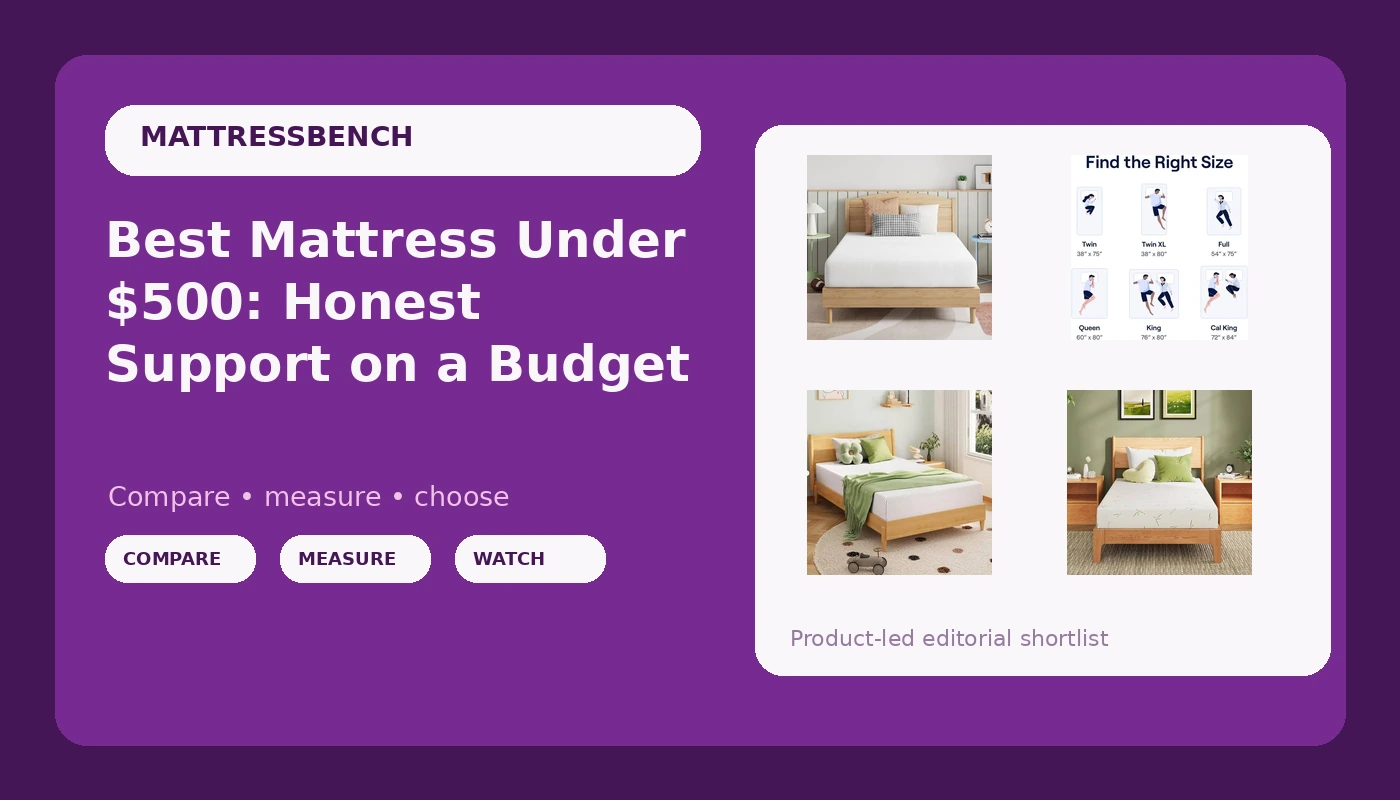 Best Mattress Under $500: Honest Support on a Budget - MattressBench review with measurements and honest opinion