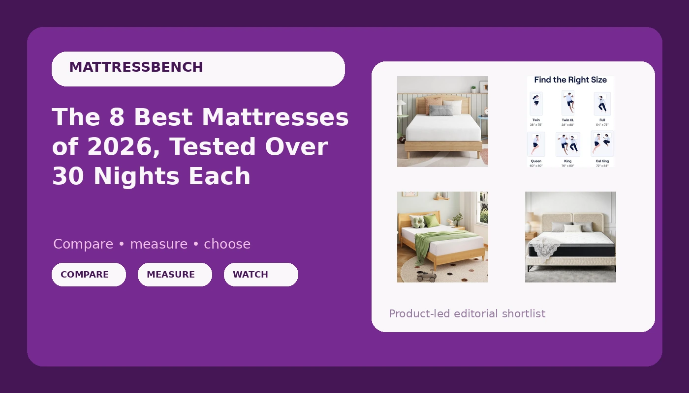 The 8 Best Mattresses of 2026, Tested Over 30 Nights Each - MattressBench review with measurements and honest opinion