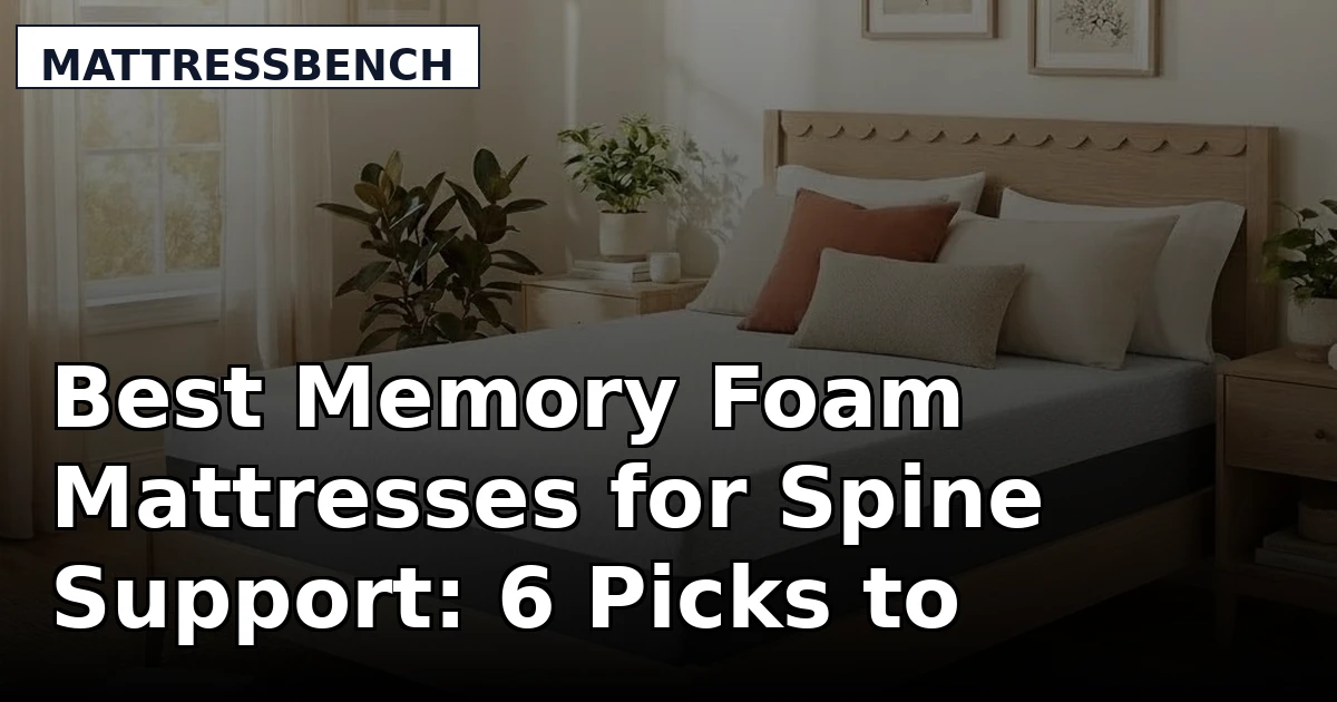 Best Memory Foam Mattresses for Spine Support: 6 Picks to Compare