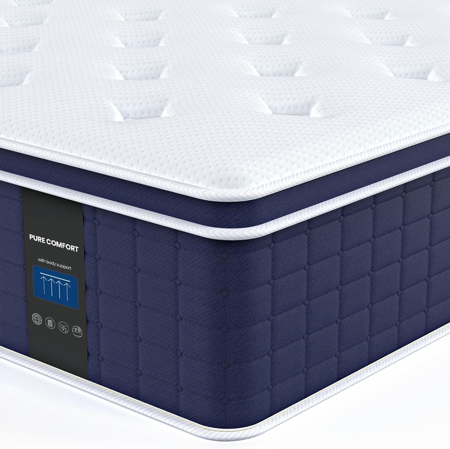Coolvie Twin Mattress 14 Inch Hybrid