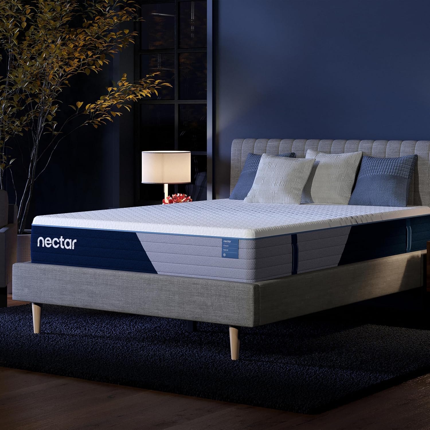Nectar 12” Hybrid Mattress, Queen, Medium Firm, 1-Year Trial