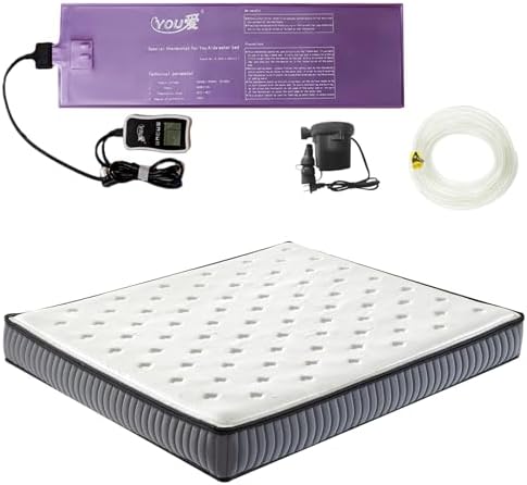 Free Flow Full Wave Water Mattress, Waterbeds with Thermostat, Double Exhaust Hole, Ergonomic Design Softside Water Bed Mattress for Adults (Full - 54" x 75")