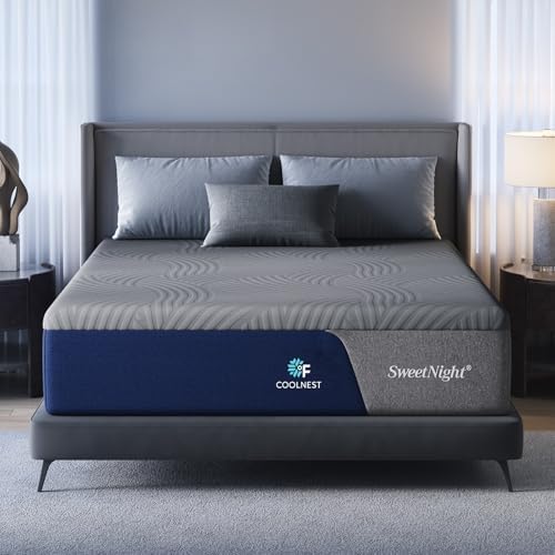 Sweetnight CoolNest Queen Mattress, 14 Inch Cooling Memory Foam Mattress