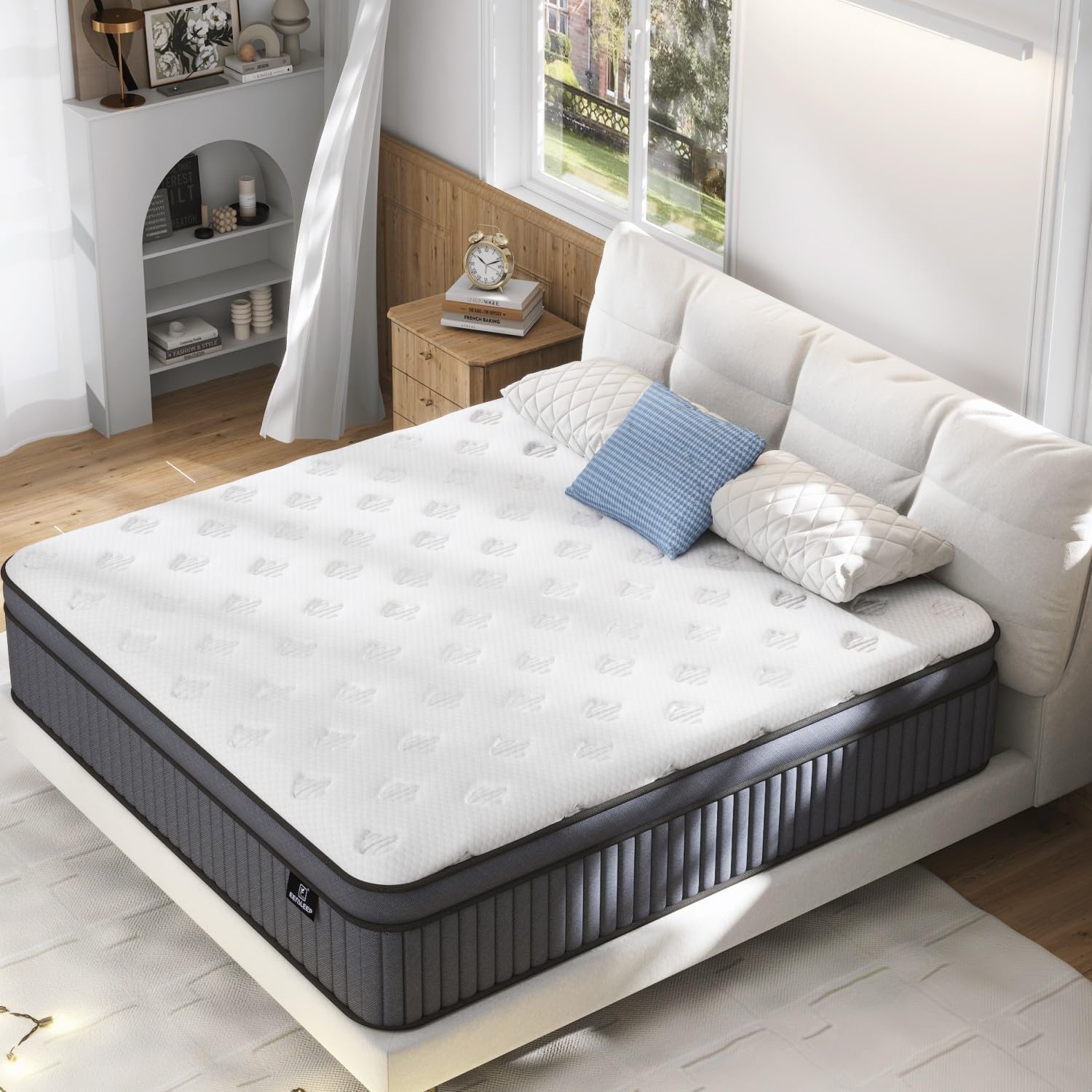 EEN EEN SLEEP 14 Inch Medium Plush King Hybrid Mattress