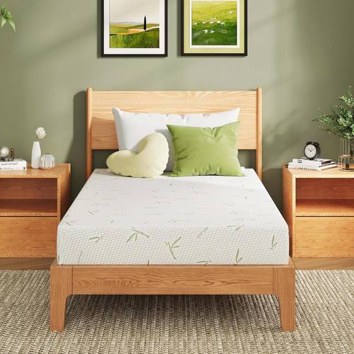 EGOHOME Full Size Mattress 8 Inch Medium Firm, Green Tea Memory Foam