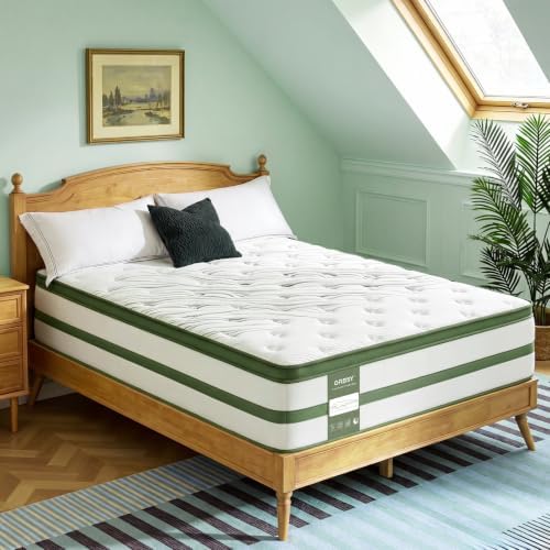 Full XL Mattress 14 Inch, Hybrid Full XL Memory Foam Mattress Medium Firm with 7-Zone Pocketed Coils for Back Pain Relief, Bed Mattresses in a Box, 365-Night Trial, CertiPUR-US, Motion Isolation