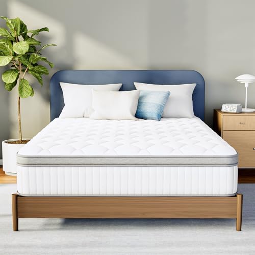 Neo Sleep Queen 12 Inch Hybrid Pocket Spring Mattress, Motion Isolation