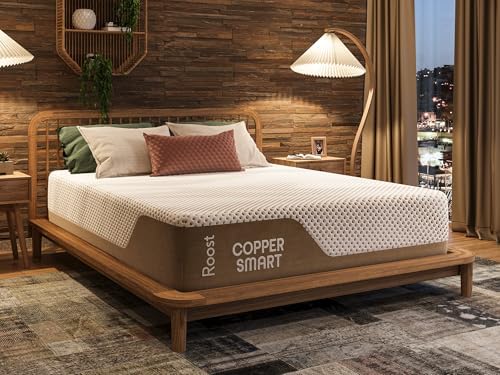 ROOST SLEEP Copper Smart Cooling Hybrid Mattress, Twin 14 Inch, Medium