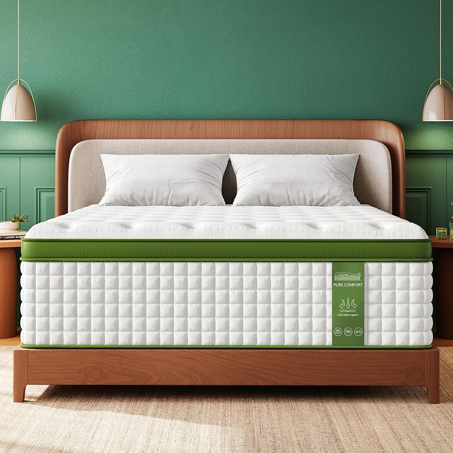 14 Inch King Size Luxury Hybrid Mattress for Zoned Support
